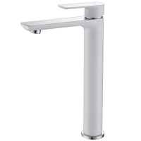 Смеситель ABBER Weiss Insel AF8011W для раковины, белый-хром - Gidratop.ru изображение