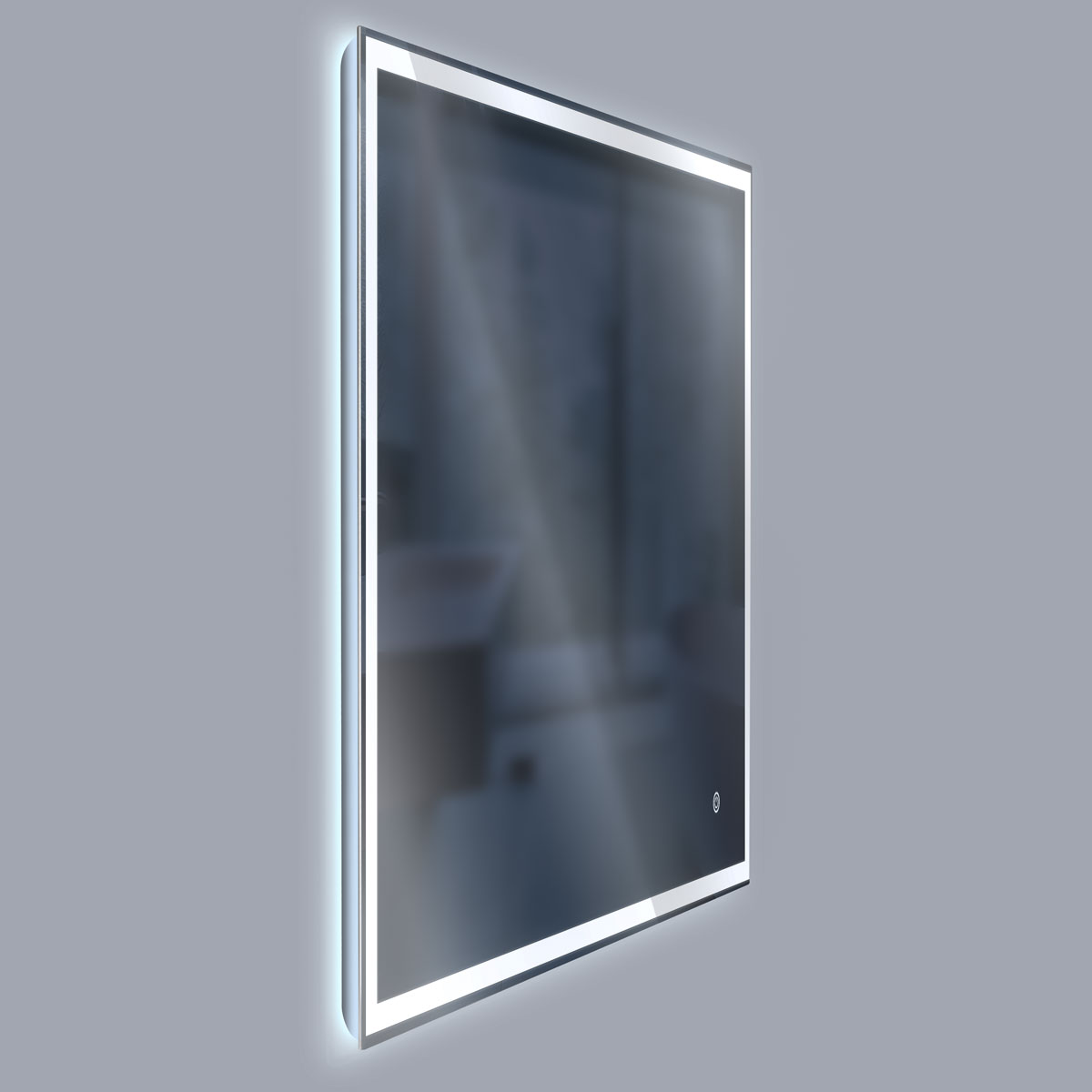 Зеркало LED VLM-3VN1007 1000х700 c сенсорным выключателем и диммером - Gidratop.ru изображение