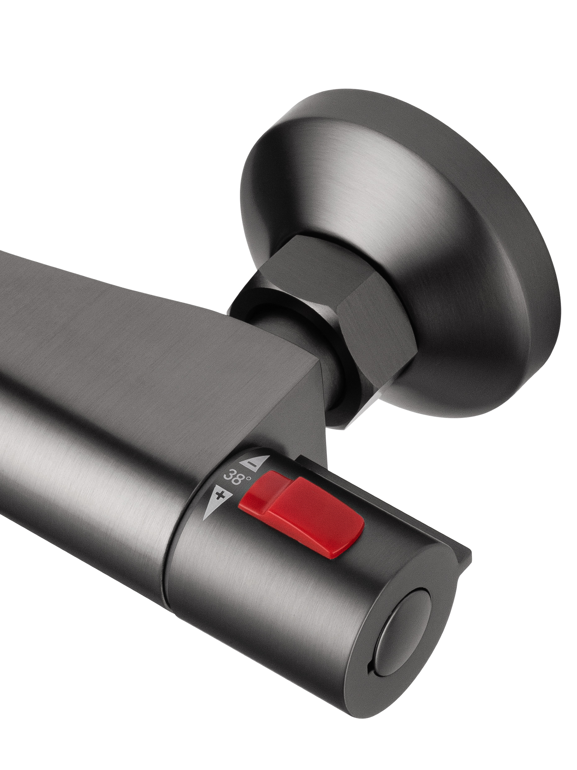 Смеситель для душа с термостатом WONZON & WOGHAND INN 5, Темный графит (WW-B2005-A-BGG) - Gidratop.ru изображение