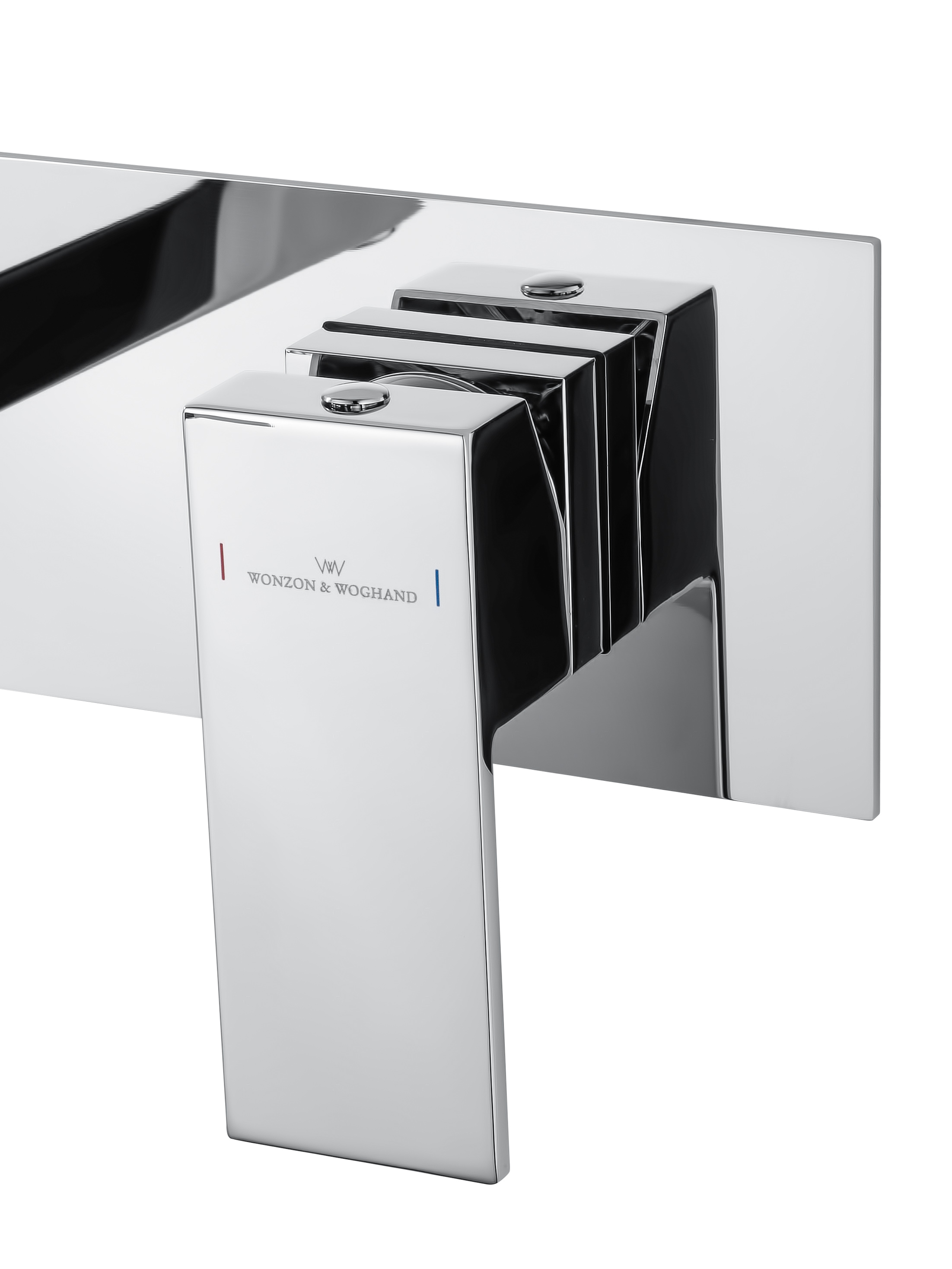 Смеситель для раковины встраиваемый WONZON & WOGHAND CUBE, Хром (WW-88869016-CR) - Gidratop.ru изображение