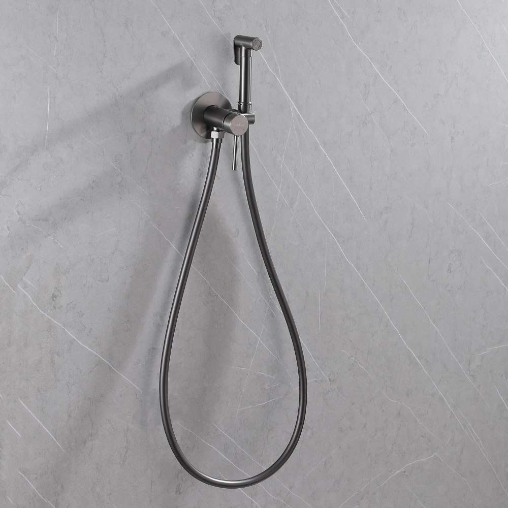 Смеситель ABBER Wasser Kreis AF8125NG с гигиеническим душем, никель - Gidratop.ru изображение