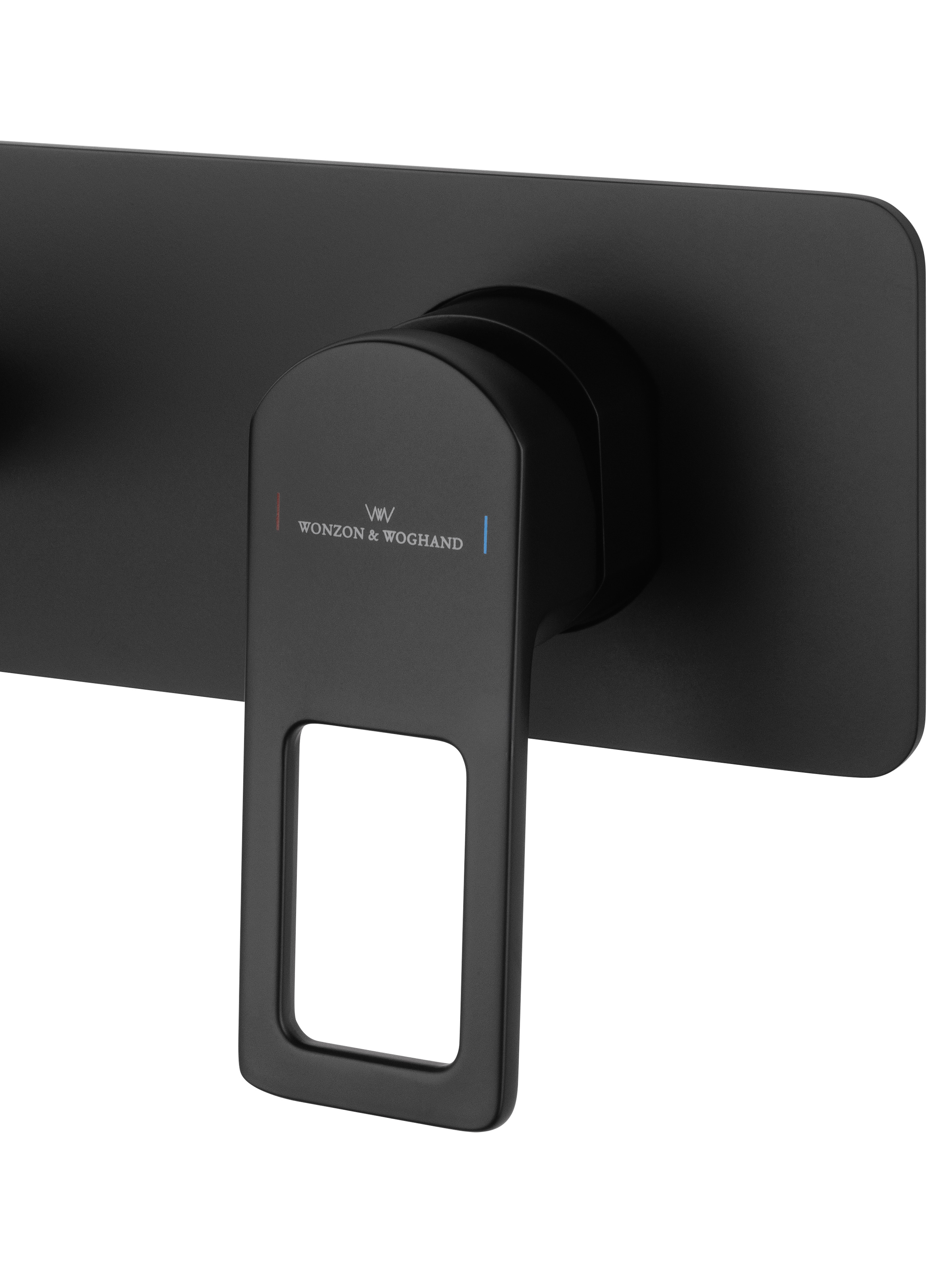 Смеситель для раковины встраиваемый WONZON & WOGHAND FRAME, Черный матовый (WW-88869010-MB) - Gidratop.ru изображение