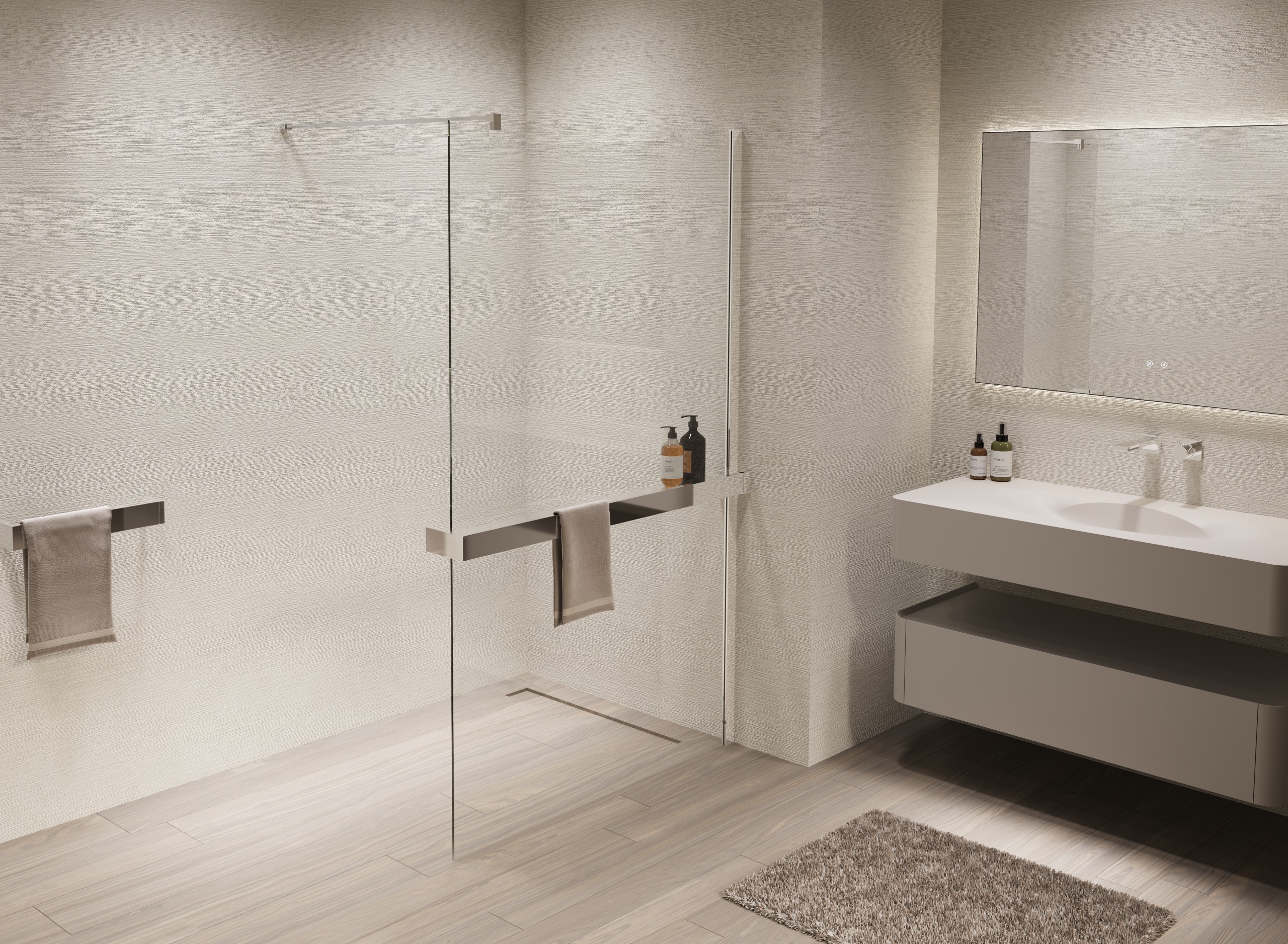 Душевая перегородка Walk-In VSW-1HR900CL, 900*2000, хром, стекло прозрачное - Gidratop.ru изображение