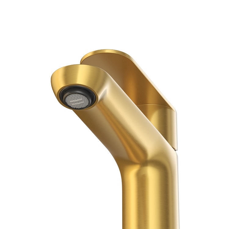 STYLUS-LS-BORO Смеситель для раковины однорычажный с донным клапаном, брашированное золото - Gidratop.ru изображение