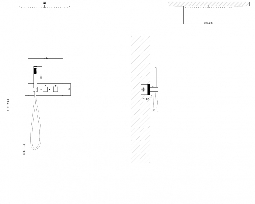 Душевая система ABBER Daheim AF8255G скрытого монтажа без излива, термостат, золото матовое - Gidratop.ru изображение