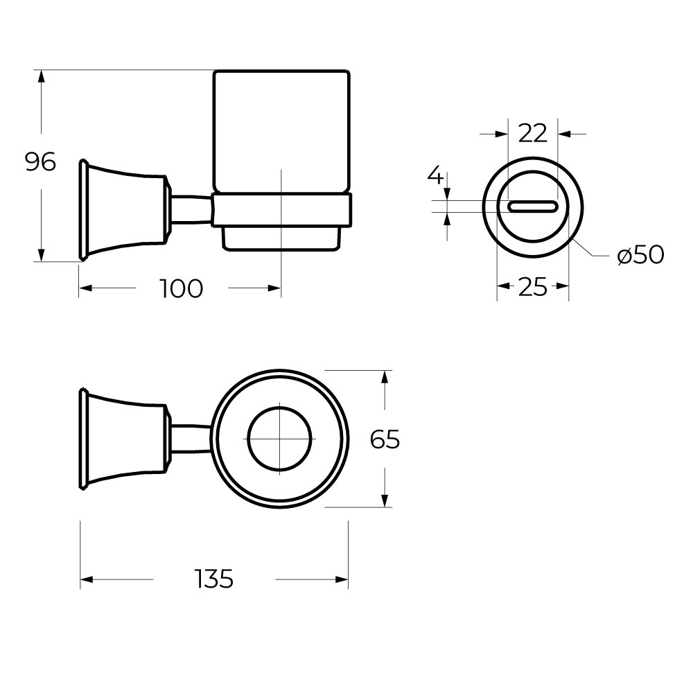 LIBERTY CZR-F-8986 Стакан подвесной - Gidratop.ru изображение