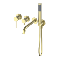 Смеситель для ванны встраиваемый WONZON & WOGHAND STICK, Брашированное золото (WW-889017-BG) - Gidratop.ru изображение