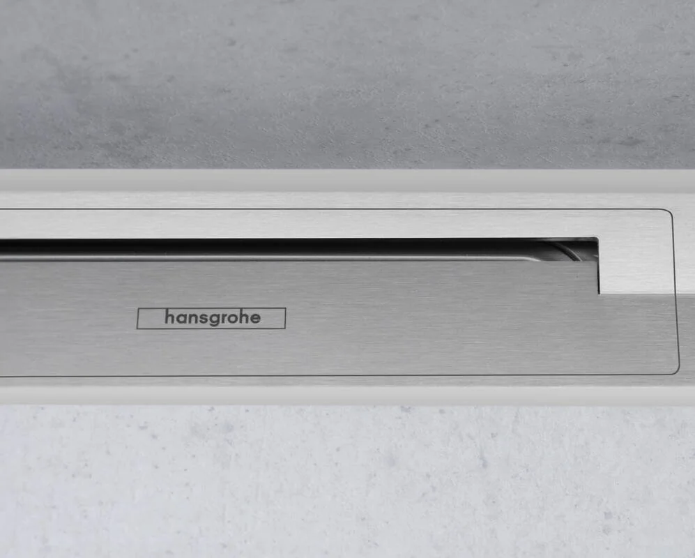 Решетка для дренажного канала Hansgrohe RainDrain Flex, 120 см, полированная сталь, 56054800 - Gidratop.ru изображение