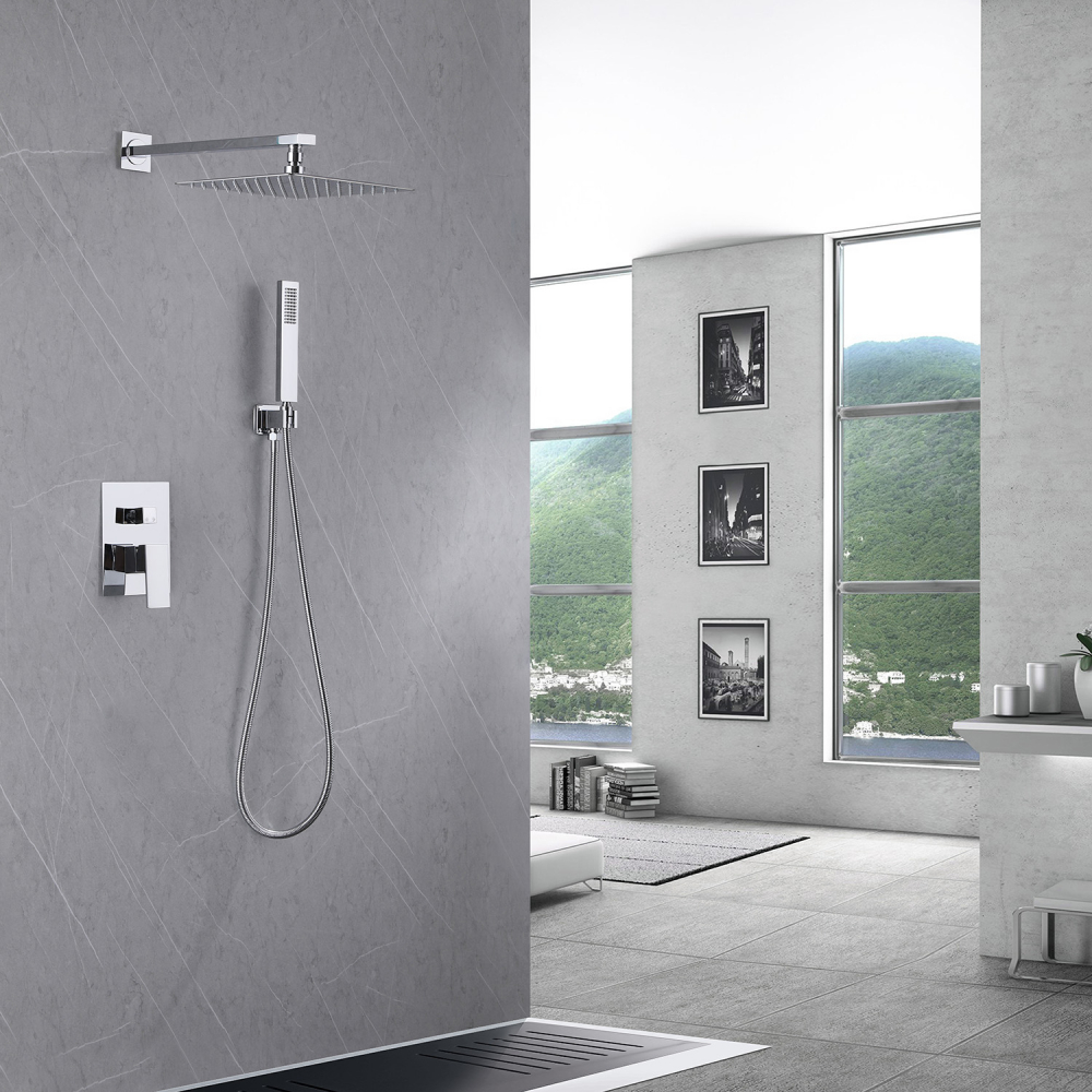 Душевая система ABBER Daheim AF8219 скрытого монтажа без излива, хром - Gidratop.ru изображение