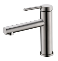 ETNA Смеситель для раковины без донного клапана, нержавеющая сталь, исполнение сатин ETN-LVM-IN - Gidratop.ru изображение