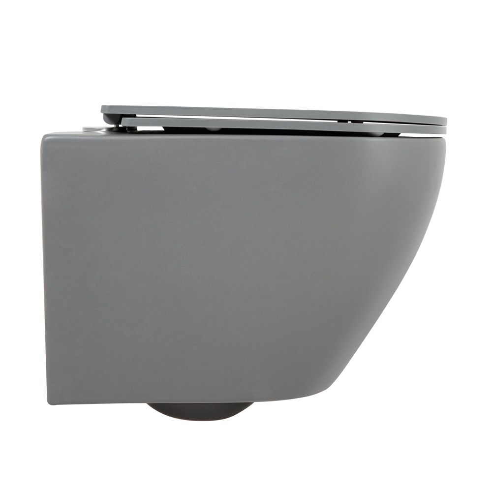Унитаз подвесной безободковый BelBagno COLORATO BB062CHR-GR/BB062SC-GR - Gidratop.ru изображение