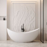 Ванна из искусственного камня ABBER Stein AS9633 белая матовая