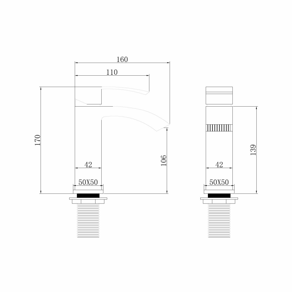 Смеситель ABBER Wasserfall AF8610NG для раковины, никель - Gidratop.ru изображение
