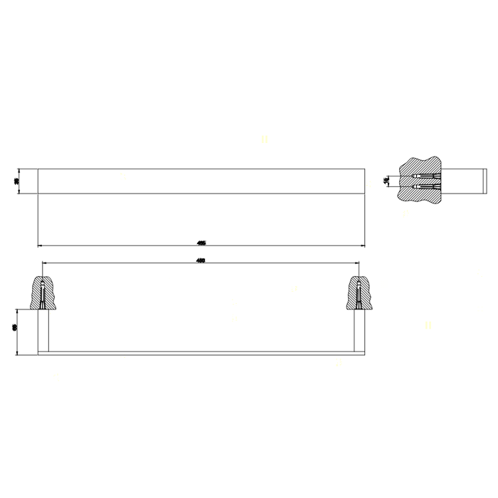 Gessi Rettangolo полотенцедержатель 45см, цвет: хром - Gidratop.ru изображение