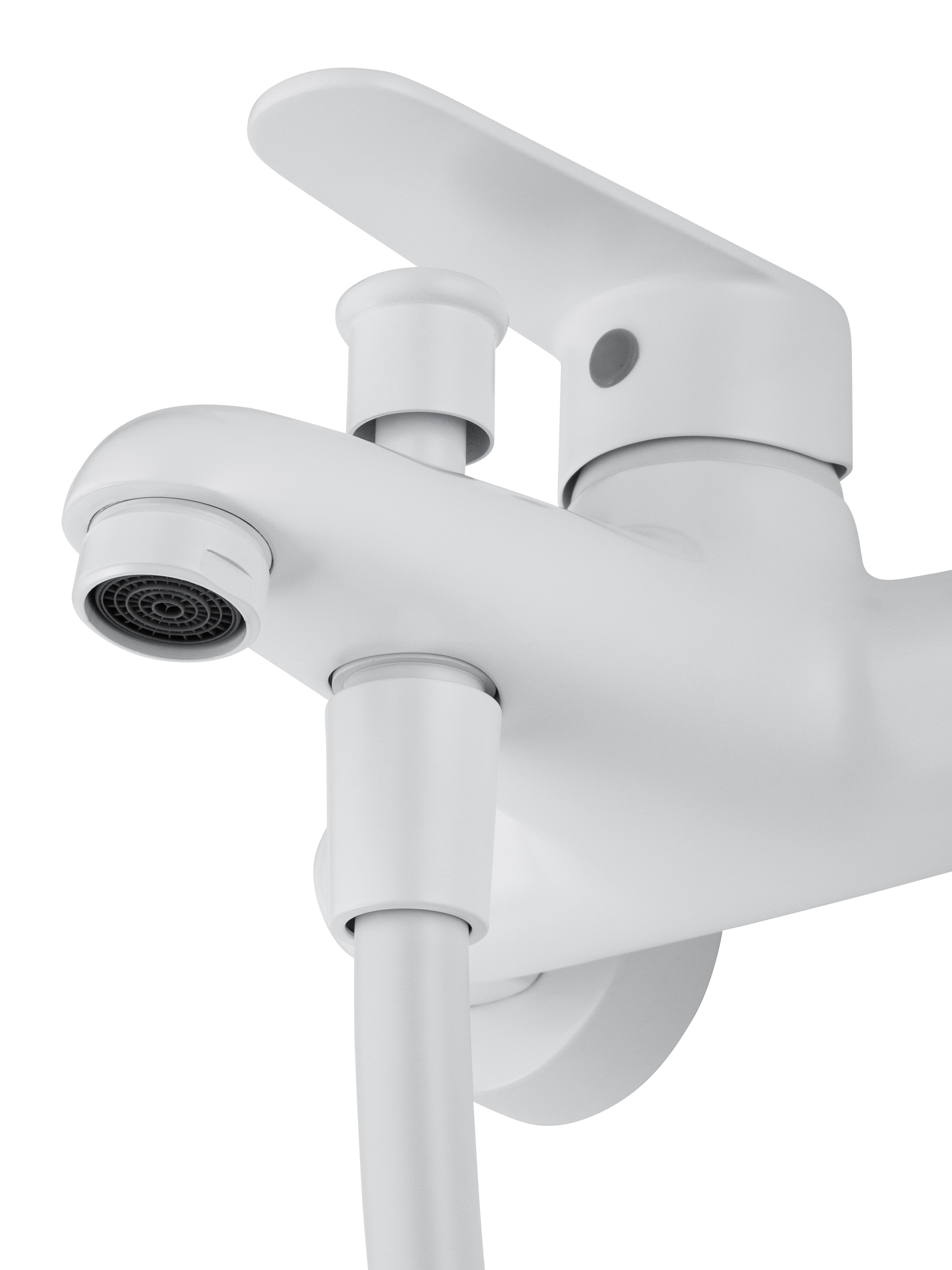 Смеситель для ванны с душем WONZON & WOGHAND ALFA, Белый матовый (WW-AE3204-MW) - Gidratop.ru изображение