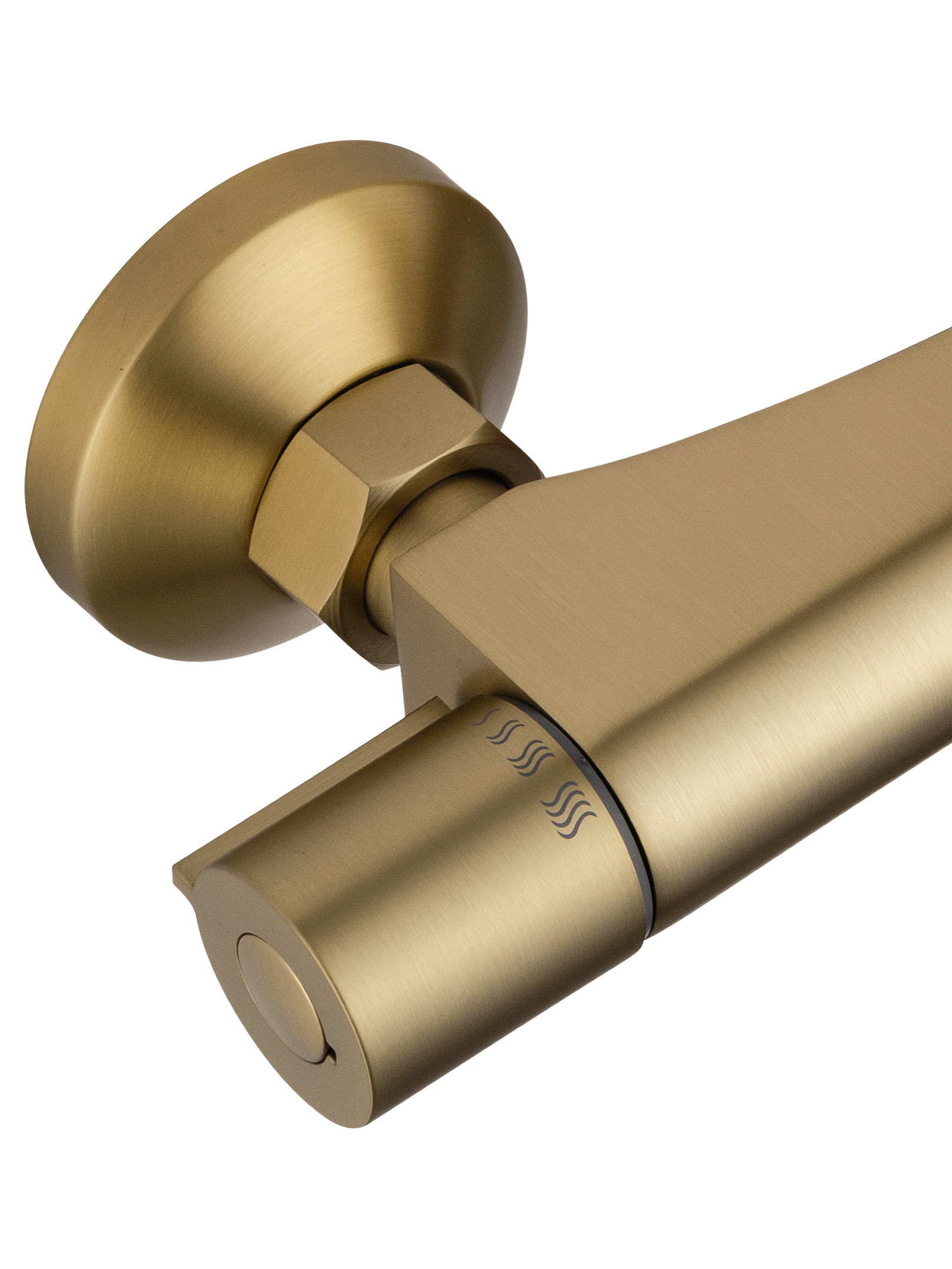 Смеситель для душа с термостатом WONZON & WOGHAND INN 5, Брашированное золото (WW-B1005-A-BG) - Gidratop.ru изображение