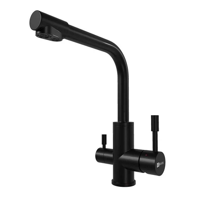 Смеситель для кухонной мойки Lemark Expert LM5061BL, с подключением к фильтру с питьевой водой, черный - Gidratop.ru изображение