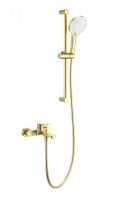 Смеситель для ванны с душевым гарнитуром WONZON & WOGHAND, Брашированное золото (WW-C2036-BG) - Gidratop.ru изображение