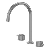 Смеситель ABBER Wasser Kreis 316 AF8108BGG-M для раковины, оружейная сталь брашированная - Gidratop.ru изображение