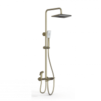 Душевая система с термостатом WONZON & WOGHAND, Брашированное золото (WW-B3310-BG) - Gidratop.ru изображение