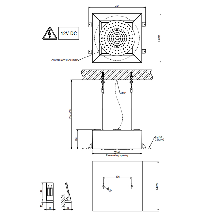 GESSI Minimali/ Afilo накладная панель Oslash;350 мм,для встраив в потолок душ системы 57803/57601/57603 цвет: Mirror Steel - Gidratop.ru изображение