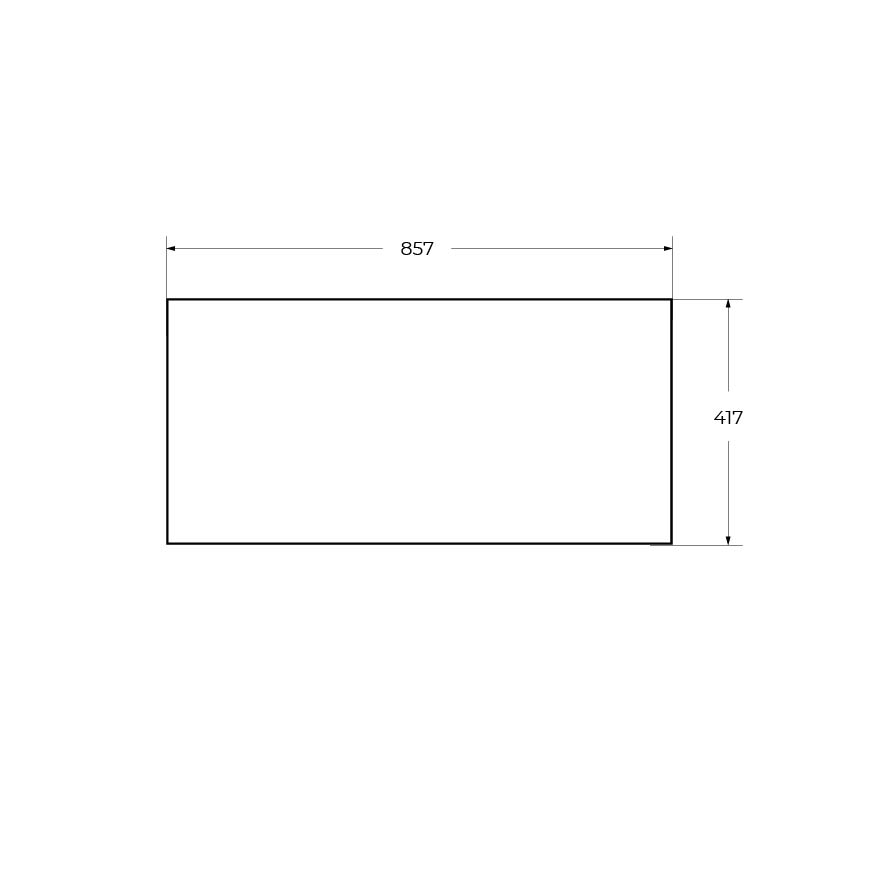 CADRO Вставка в дно металлического каркаса под раковину, Bianco, 857x417, CADRO-90-MENS-BIANCO - Gidratop.ru изображение