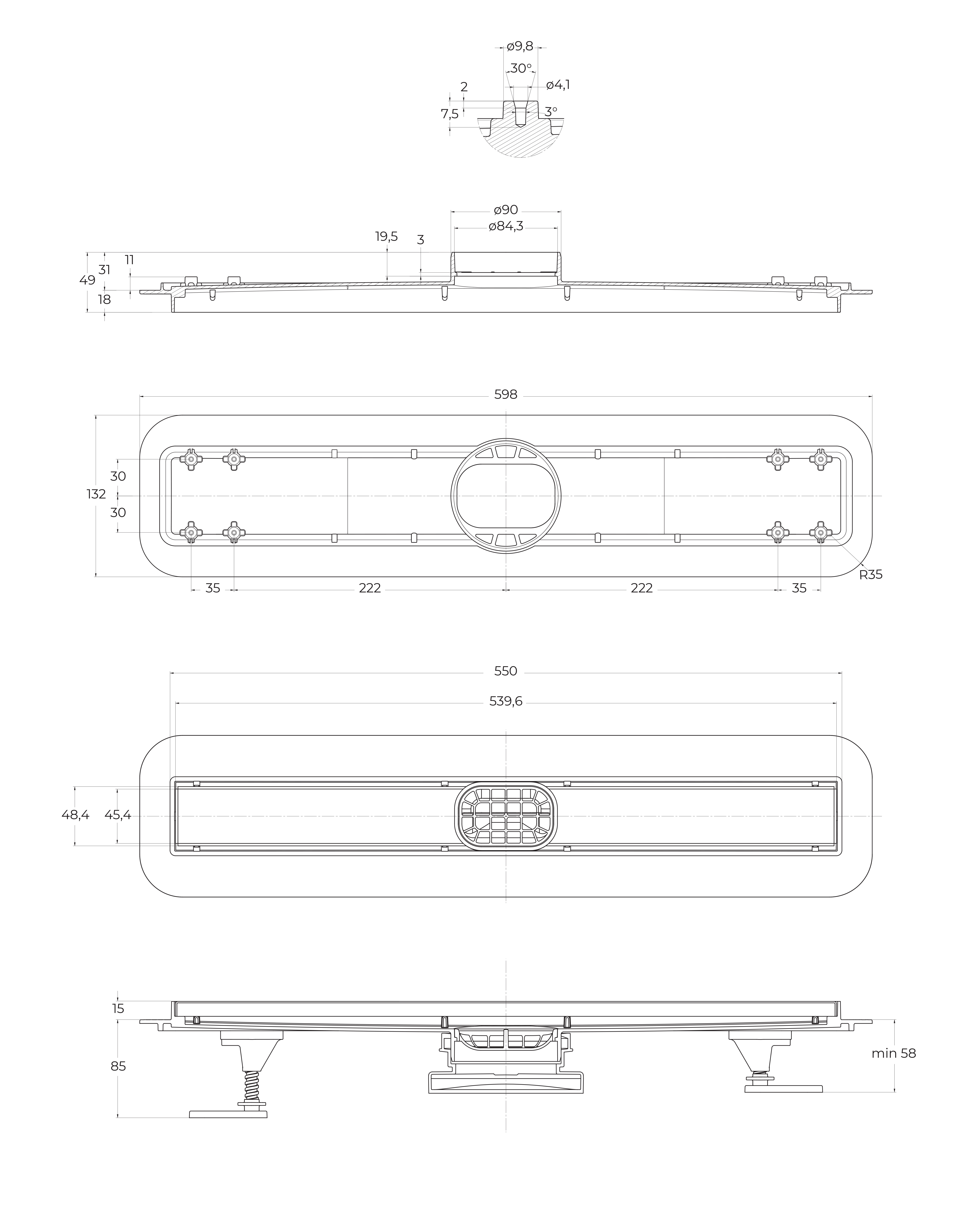 Душевой лоток BelBagno BB-LD-LUCE-60-BIANCO - Gidratop.ru изображение