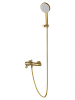 Смеситель для ванны с душем WONZON & WOGHAND STICK, Брашированное золото (WW-88639017- BG)