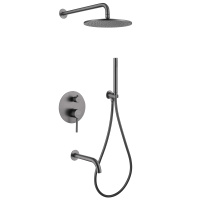 Душевая система ABBER Wasser Kreis AF8117NG скрытого монтажа с изливом, никель - Gidratop.ru изображение