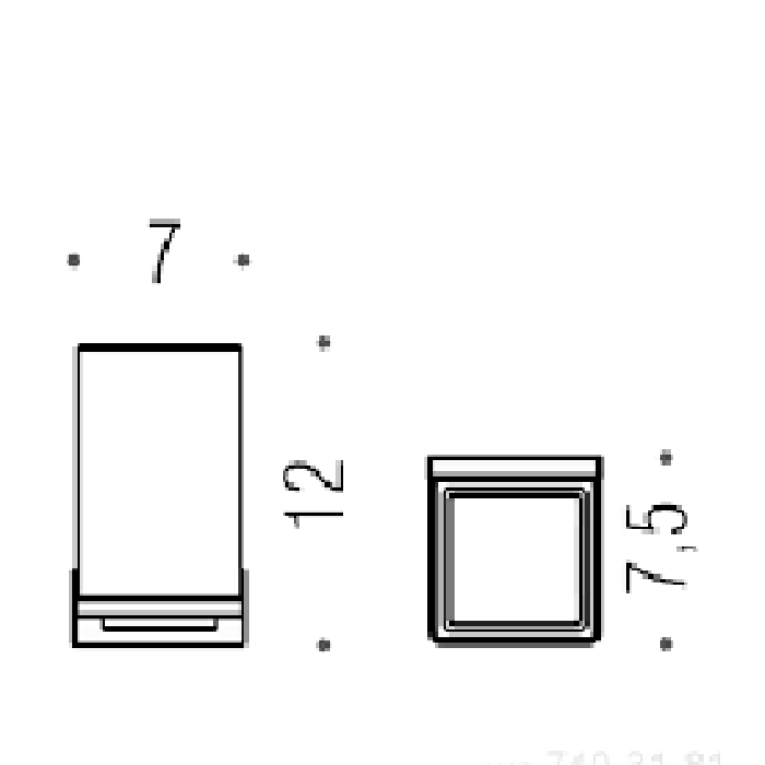 Colombo Look Стакан, цвет: хром/матовое стекло - Gidratop.ru изображение