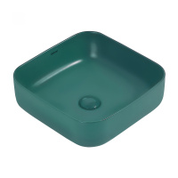 Раковина накладная ABBER Rechteck AC2211MBG темно-зеленая матовая - Gidratop.ru изображение