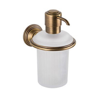 Colombo Hermitag Дозатор для жидкого мыла, цвет: античная бронза/матовое стекло - Gidratop.ru изображение