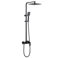 Душевая стойка ABBER Daheim AF8220B без излива, черная матовая - Gidratop.ru изображение