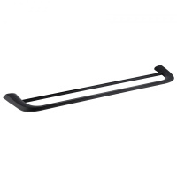 Полотенцедержатель двойной ABBER Nord AA1553B черный матовый - Gidratop.ru изображение