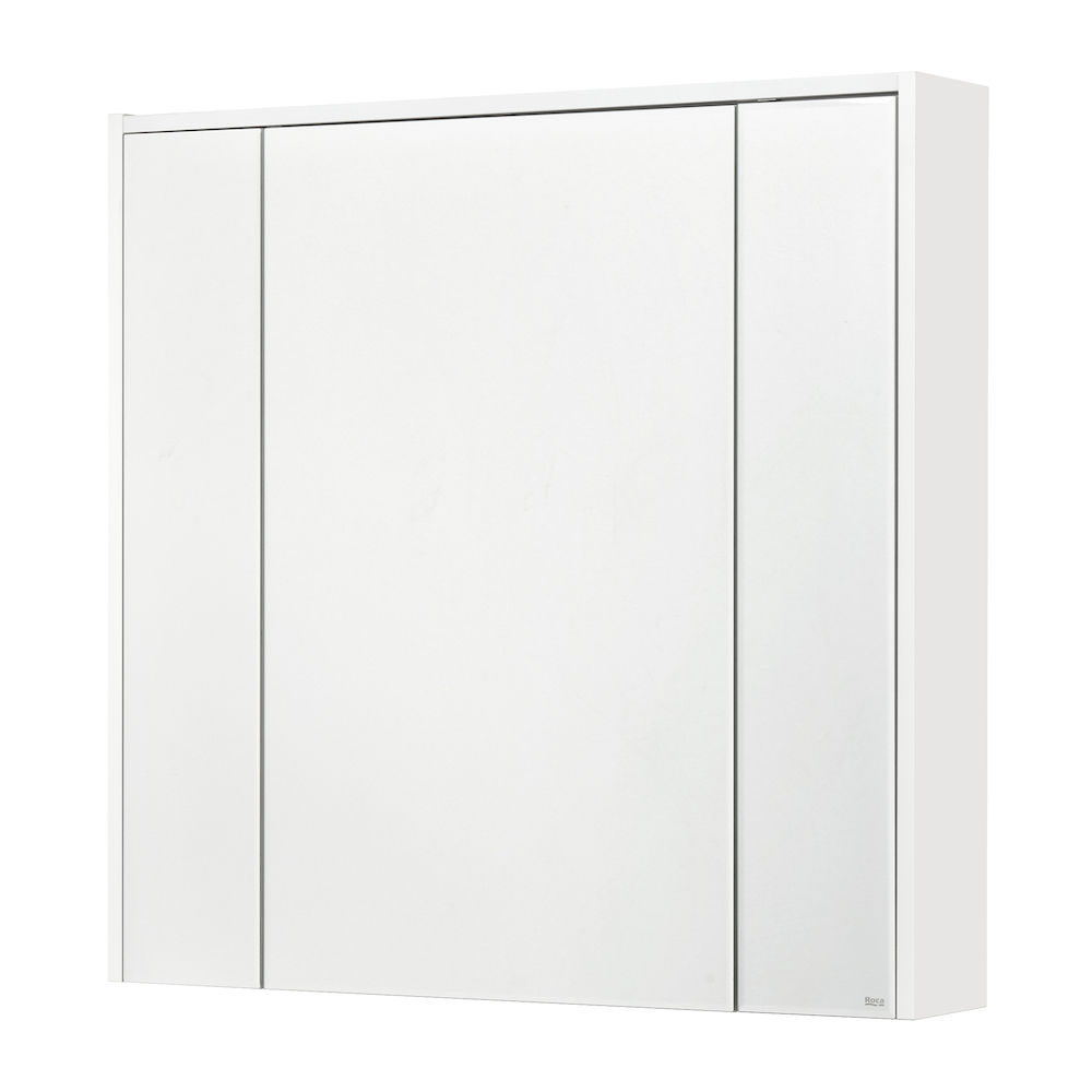 Зеркальный шкаф 80см Roca Ronda ZRU9303009 белый матовый/бетон