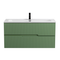 DUET-N База под раковину подвесная с двумя выкатными ящиками, фисташковый софт, 1000x457x500, DUET-N-1000-2C-SO-PS-P - Gidratop.ru изображение