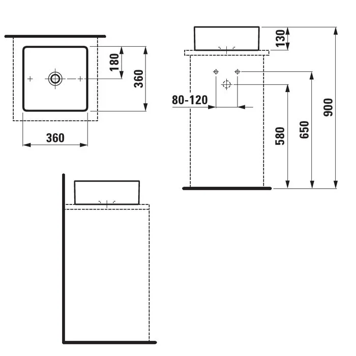 Раковина-чаша Laufen Living 8.1143.3.000.112.1 Square - Gidratop.ru изображение