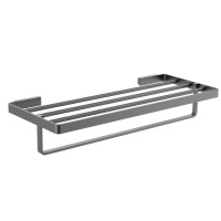 Полотенцедержатель с полкой WONZON & WOGHAND LOTTE, Темный графит (WW-8381A-BGM) - Gidratop.ru изображение