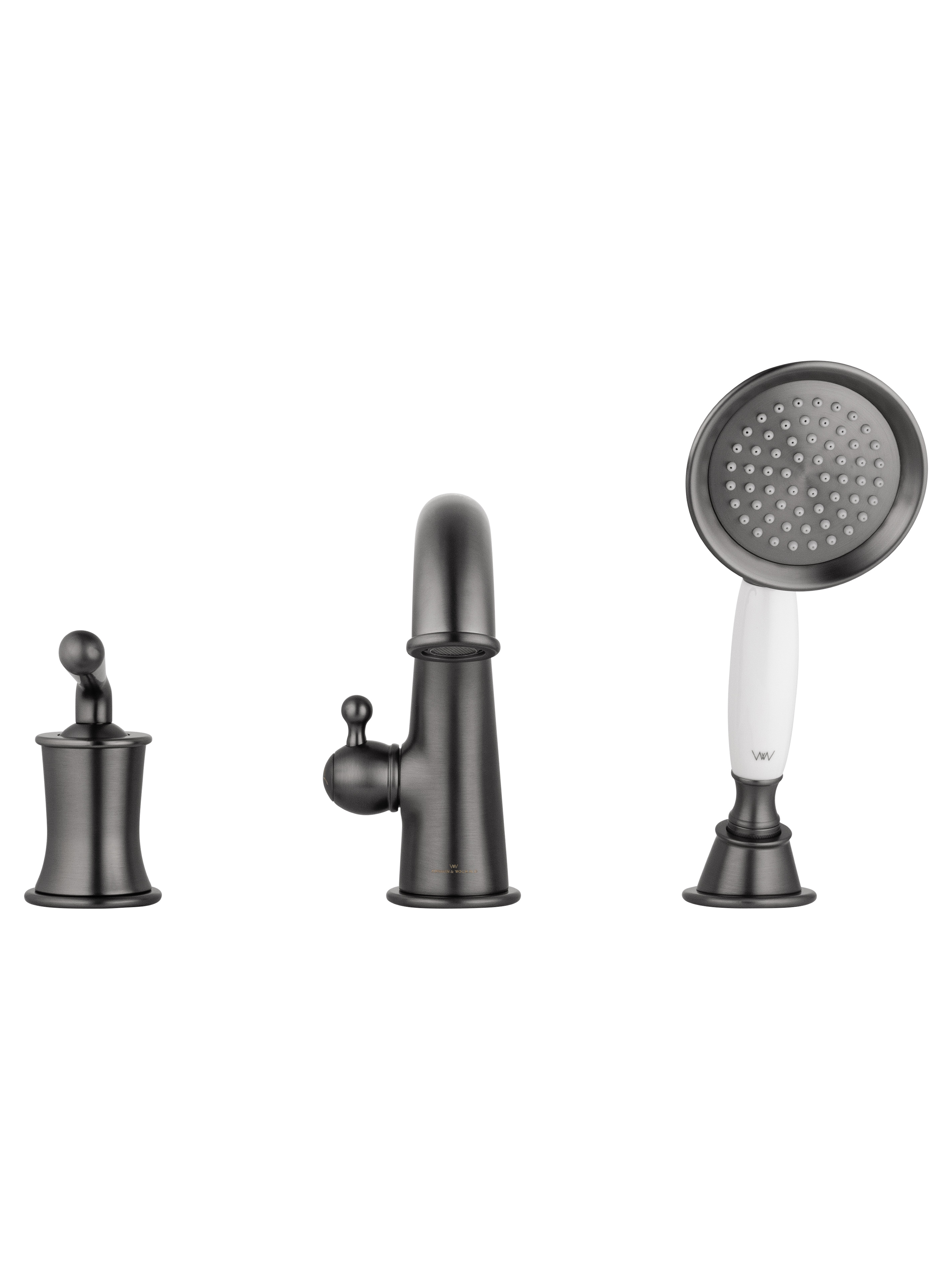 Смеситель на борт ванны WONZON & WOGHAND STEAM, Темный графит (WW-88659008-BGM) - Gidratop.ru изображение