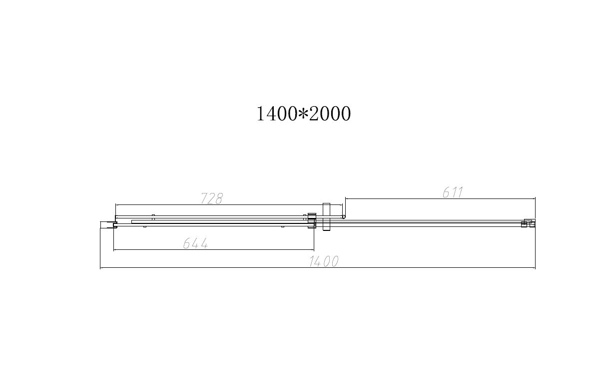 Душевая дверь Dice VDS-4D140CLB, 1400, черный, стекло прозрачное - Gidratop.ru изображение