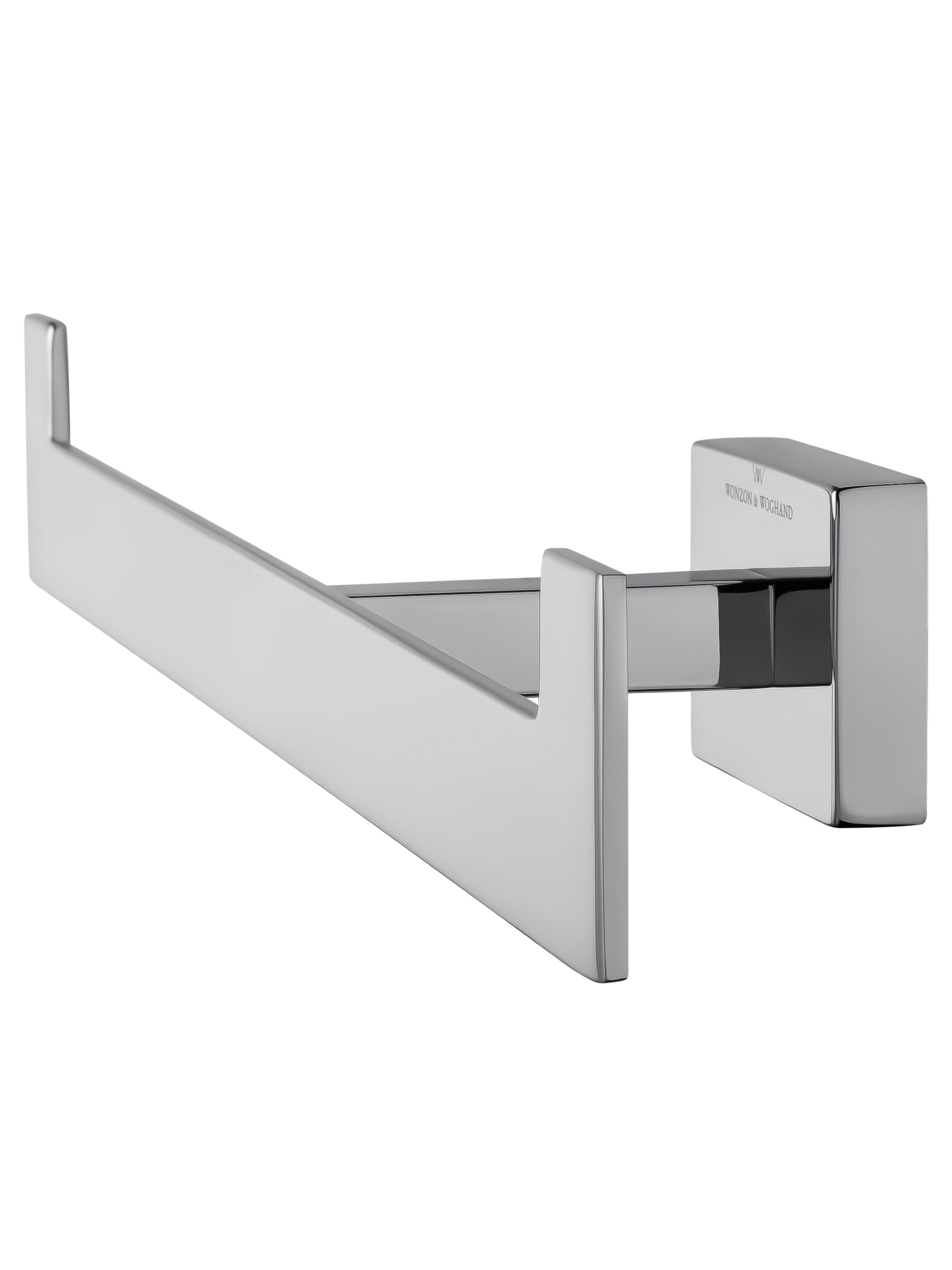 Двойной держатель для туалетной бумаги с полкой WONZON & WOGHAND FLAT, Хром (WW-9746) - Gidratop.ru изображение