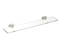 Стеклянная полка для ванной WONZON & WOGHAND GRAFFITY, Брашированный никель (WW-9327-BN) - Gidratop.ru изображение