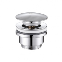 Донный клапан ABBER AF0011 без перелива, клик-клак, хром - Gidratop.ru изображение