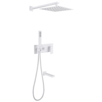 Душевая система ABBER Daheim AF8217W скрытого монтажа с изливом, белая матовая - Gidratop.ru изображение