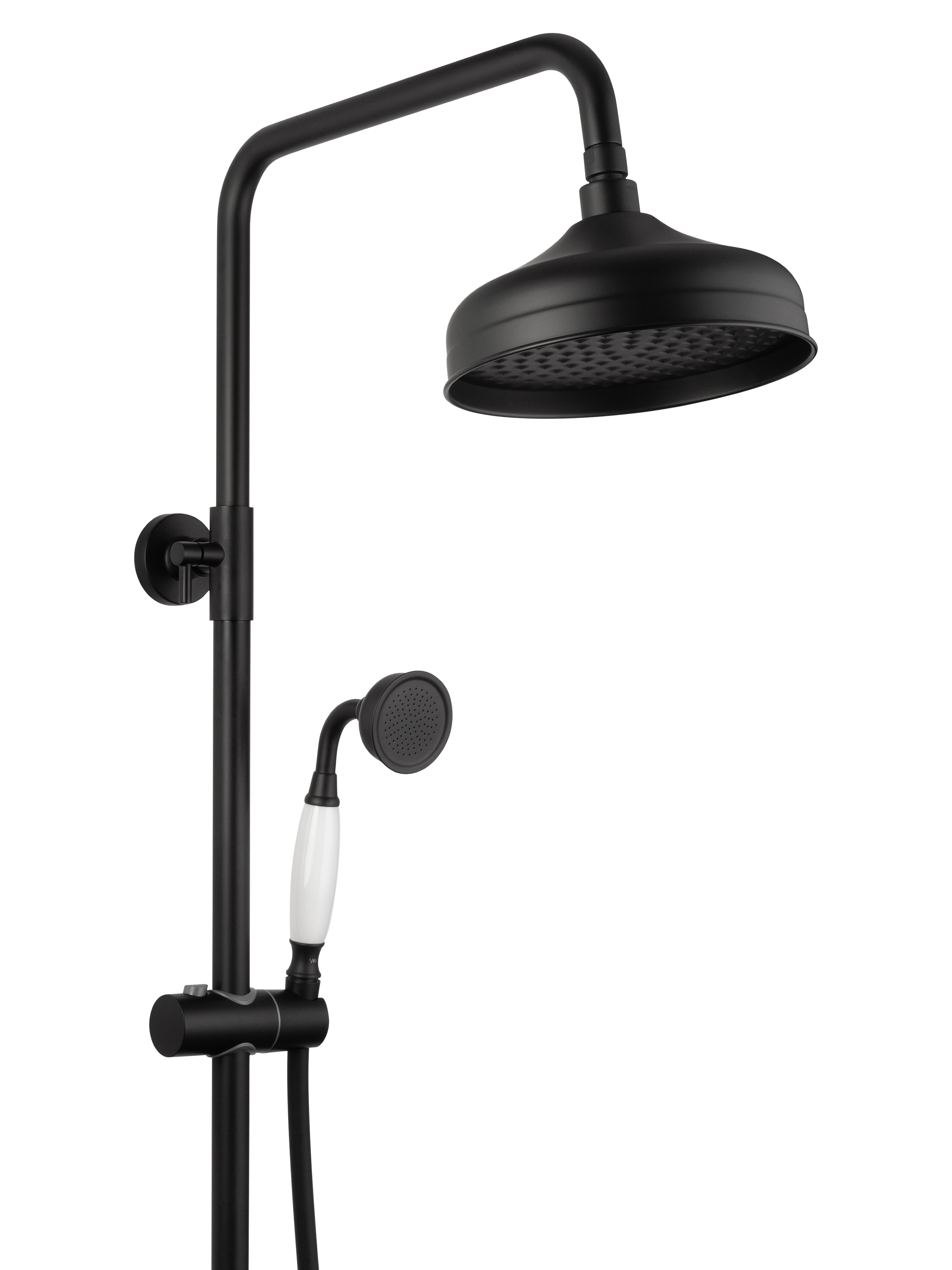 Душевая система с термостатом WONZON & WOGHAND RETRO, Черный матовый (WW-B3041-MB) - Gidratop.ru изображение