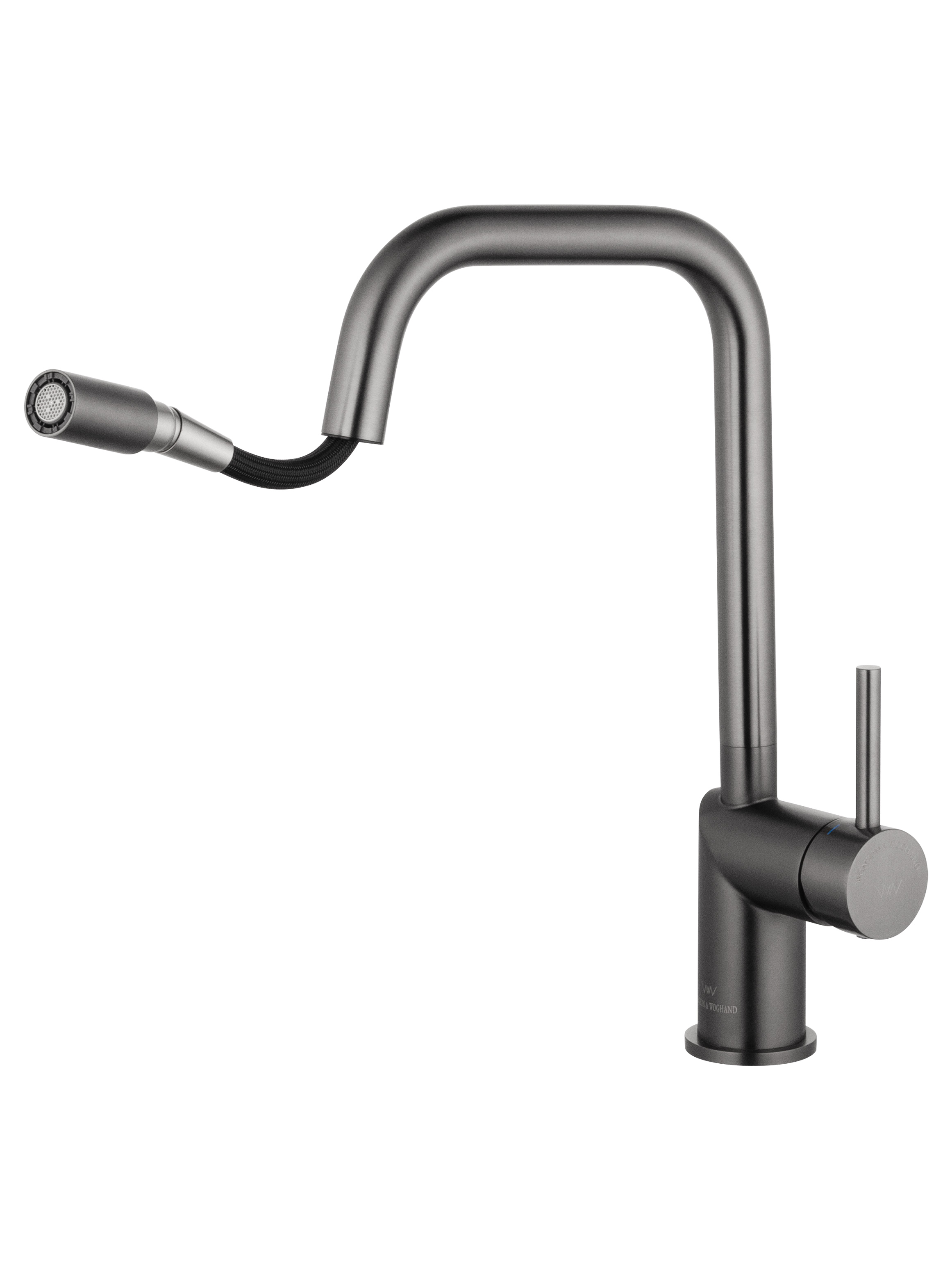Смеситель для кухни с выдвижным изливом WONZON & WOGHAND, Темный графит (WW-6018-BGG) - Gidratop.ru изображение