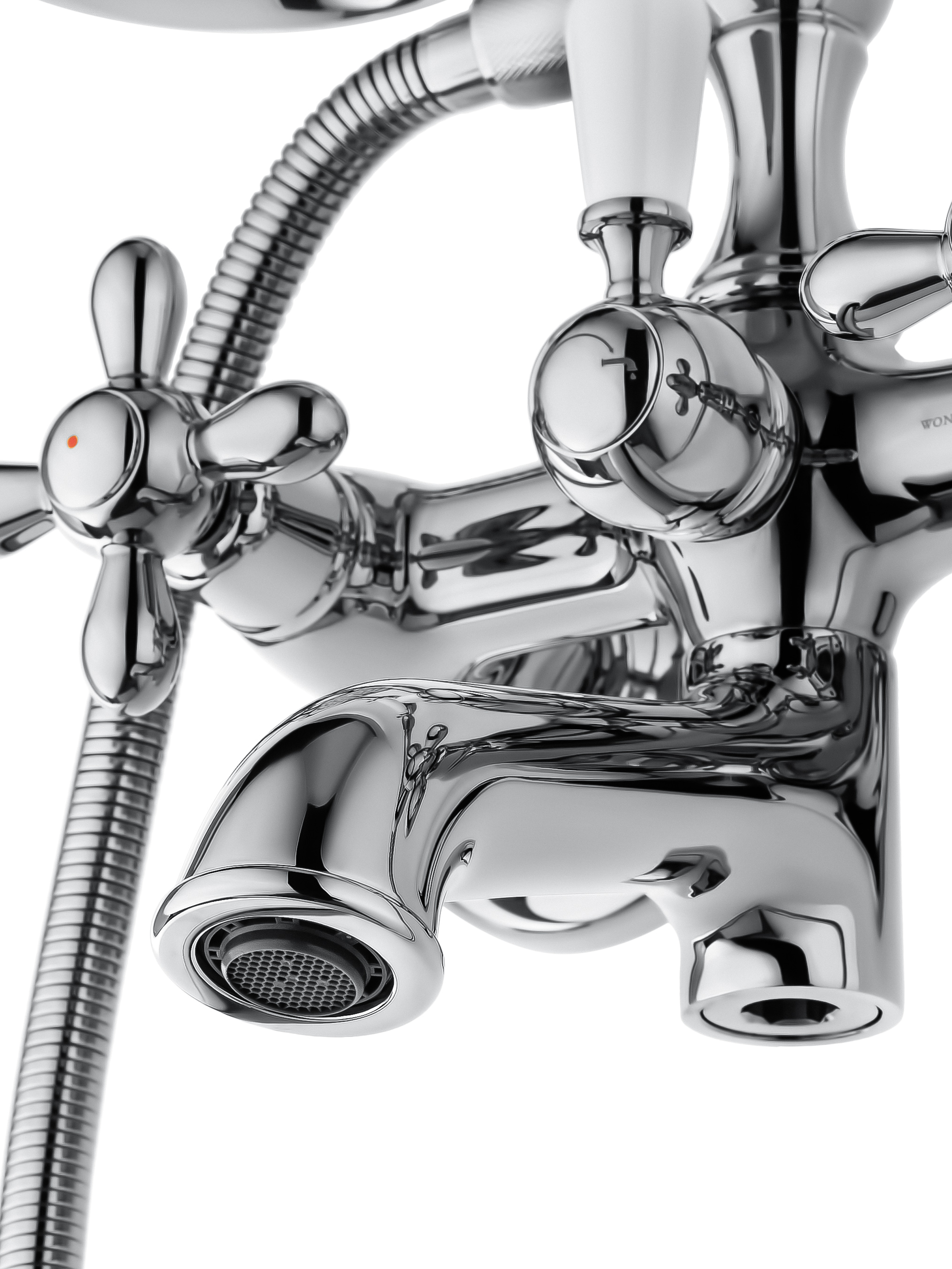 Смеситель для ванны с душем WONZON & WOGHAND RETRO, Хром (WW-88639020-CR) - Gidratop.ru изображение