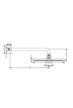 Верхний душ Hansgrohe Raindance S 300 1jet 27492000, с держателем 46 см - Gidratop.ru изображение