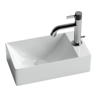 Умывальник подвесной прямоугольный (отверстие под смеситель R) Element 375x215x100мм - Gidratop.ru изображение