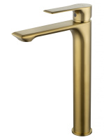 Смеситель для раковины высокий WONZON & WOGHAND BRILLIANT, Брашированное золото (WW-88019079-BG) - Gidratop.ru изображение